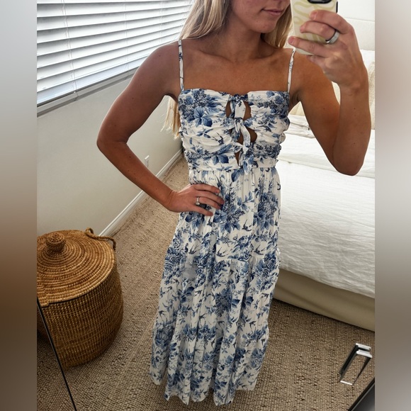 HELLO MOLLY - DAYS BY THE OCEAN MAXI DRESS BLUE - Picture 6 of 7